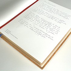Handschrift für ein Gästebuch