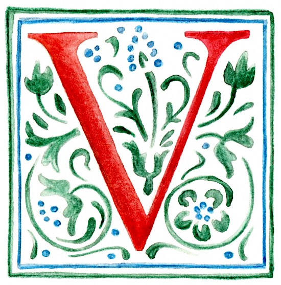 Initiale Blumenranken 