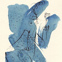 Frau in Blau