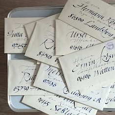 Handgeschriebene Adressen