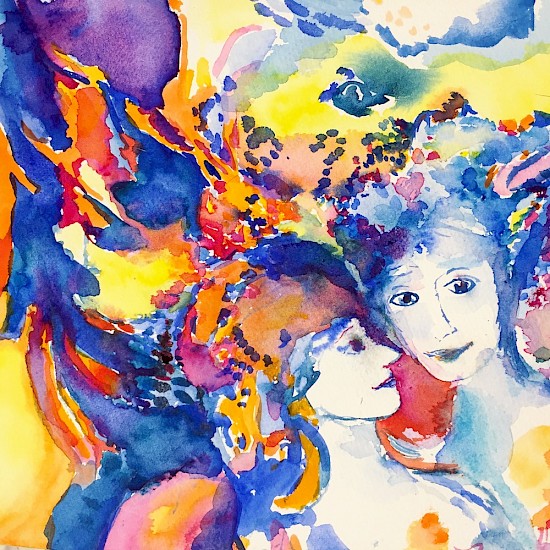 Paar, inspiriert von Marc Chagall