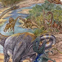 Gigantosaurus und Argentinosaurus