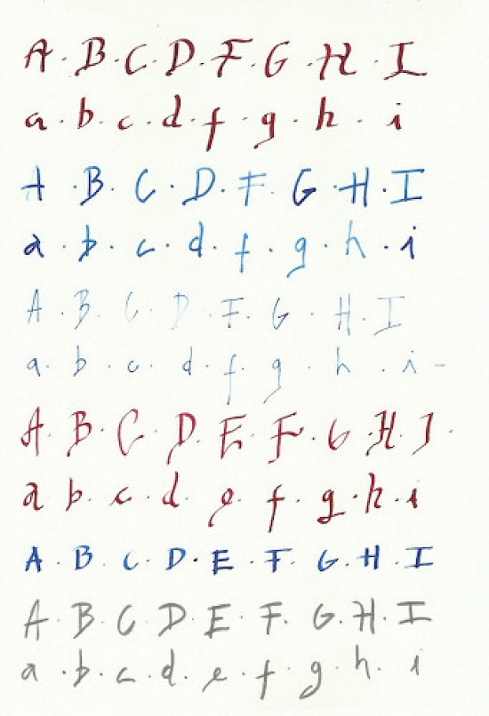 handschriftliches ABC
