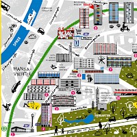 Illustrierter Stadtplan: Das Hansaviertel selbst entdecken!