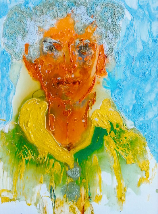 Porträt Maria mit gelbem Schal
