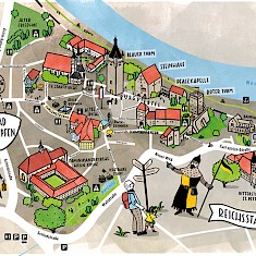 Illustrierter Stadtplan Bad Wimpfen