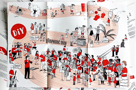 Illustration und Gestaltung Plakat Orchester