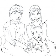 Familienportrait - Schnellzeichnung