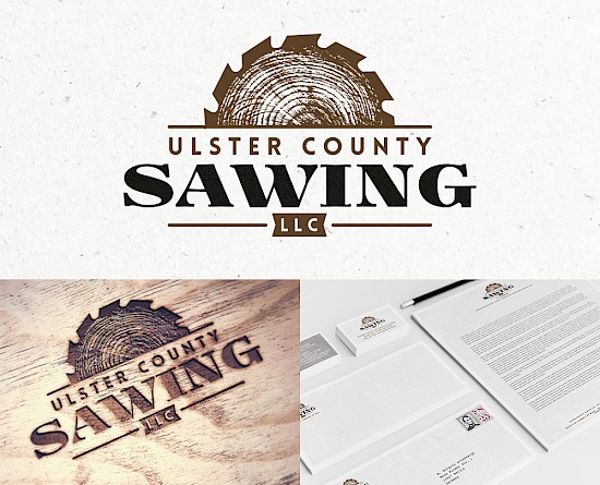 Ulster County Sawing (Logo + Geschäftsausstattung)