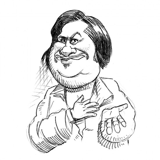 Karikatur von Honoré de Balzac