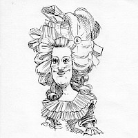 Karikatur von Marie Antoinette