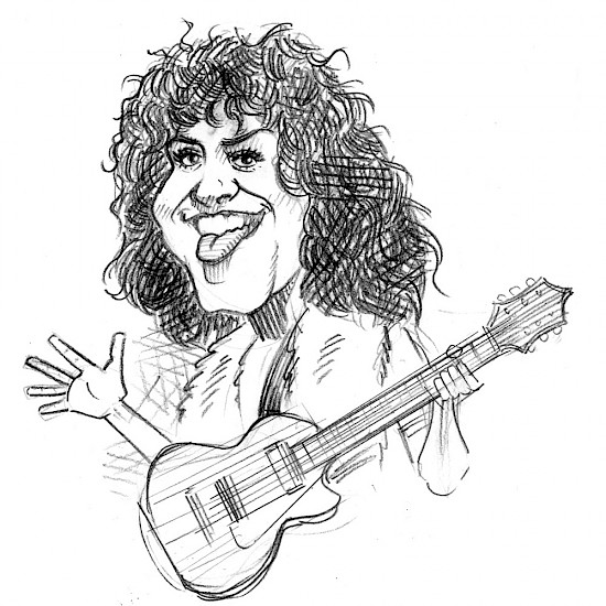 Karikatur von Marc Bolan