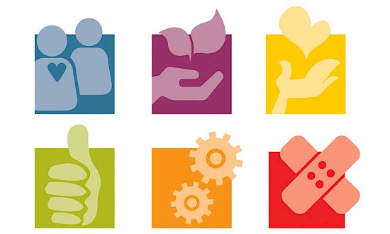 Icons für ein Dachmarke des Betrieblichen Gesundheitsmanagments
