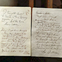 Original-Fälschung aus Dracula: zwei Seiten aus Jonathan Harkers Tagebuch