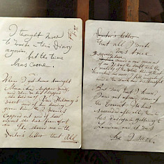 Original-Fälschung aus Dracula: zwei Seiten aus Jonathan Harkers Tagebuch