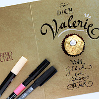 Freies Lettering im Rahmen einer Vor-Ort-Aktion für Ferrero