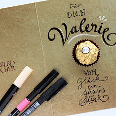 Freies Lettering im Rahmen einer Vor-Ort-Aktion für Ferrero