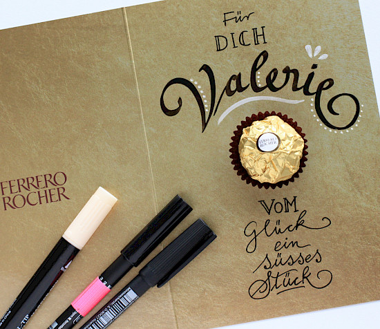 Freies Lettering im Rahmen einer Vor-Ort-Aktion für Ferrero