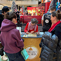 Freies Lettering im Rahmen einer Vor-Ort-Aktion für Ferrero
