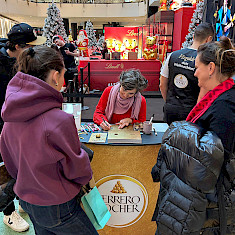 Freies Lettering im Rahmen einer Vor-Ort-Aktion für Ferrero
