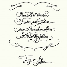 klassischer Weihnachtsgruß kalligrafisch gestaltet