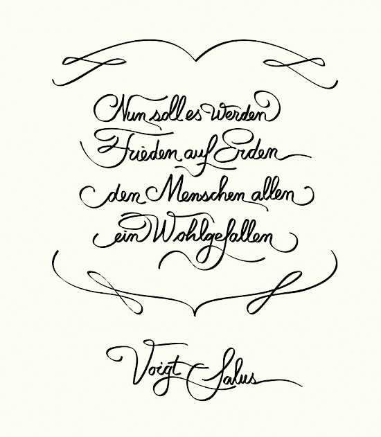 klassischer Weihnachtsgruß kalligrafisch gestaltet