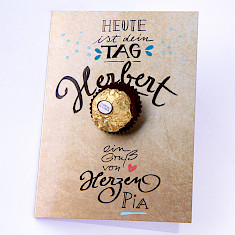 Freies Lettering im Rahmen einer Vor-Ort-Aktion für Ferrero