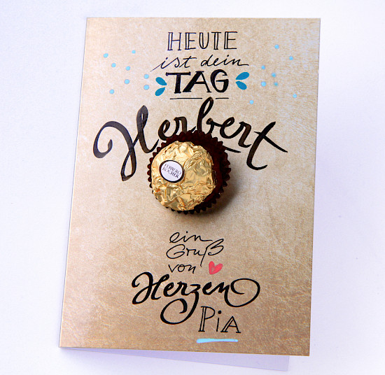 Freies Lettering im Rahmen einer Vor-Ort-Aktion für Ferrero