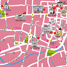 Stadt Lahr, Plan der Innenstadt